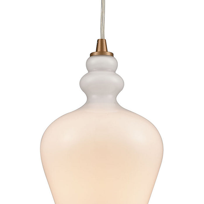 One Light Mini Pendant from the Menlow Park collection in Satin Brass finish