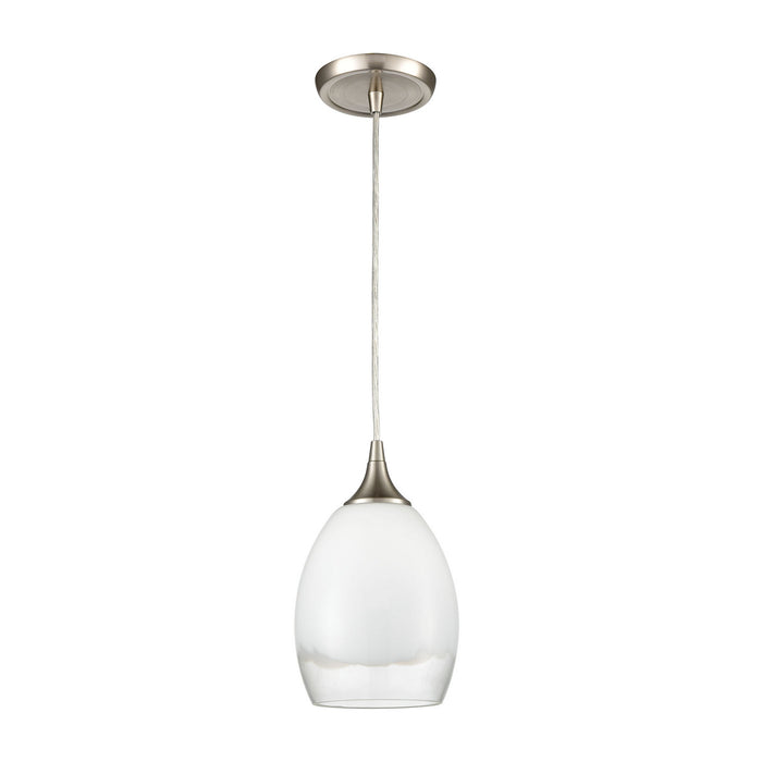 One Light Mini Pendant from the Cirrus collection in Satin Nickel finish