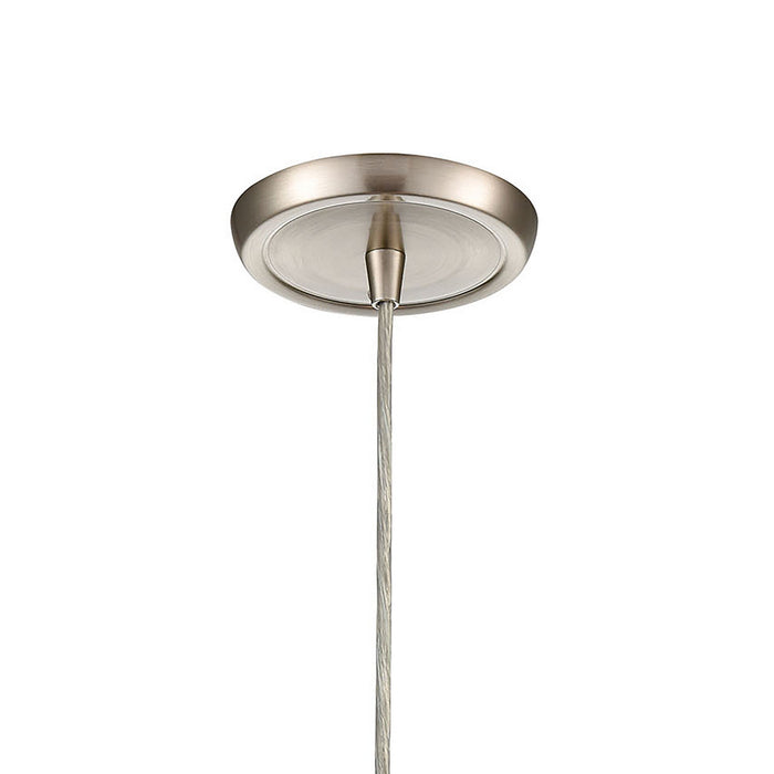 One Light Mini Pendant from the Cirrus collection in Satin Nickel finish