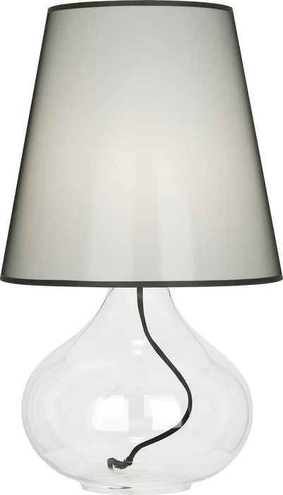 Robert Abbey - 458B - One Light Table Lamp - June - Clear Glass Body w/ Black Fabric Wrapped Cord