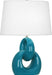 Robert Abbey - PC981 - One Light Table Lamp - Fusion - Peacock Glazed Ceramic w/ Polished Nickel