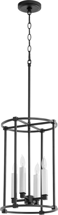 Four Light Entry Pendant from the Olympus collection in Noir finish