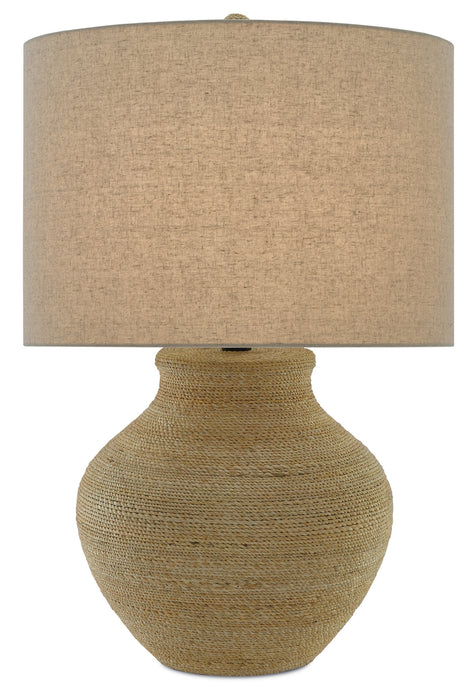Currey and Company - 6000-0427 - One Light Table Lamp - Natural/Satin Black