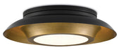 Currey and Company - 9999-0045 - Three Light Flush Mount - Painted Antique Brass/Painted Black