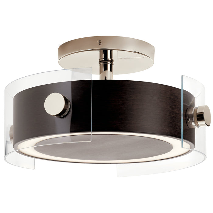 Kichler - 44342WNWLED - LED Semi Flush Mount - Tig - Walnut Wood