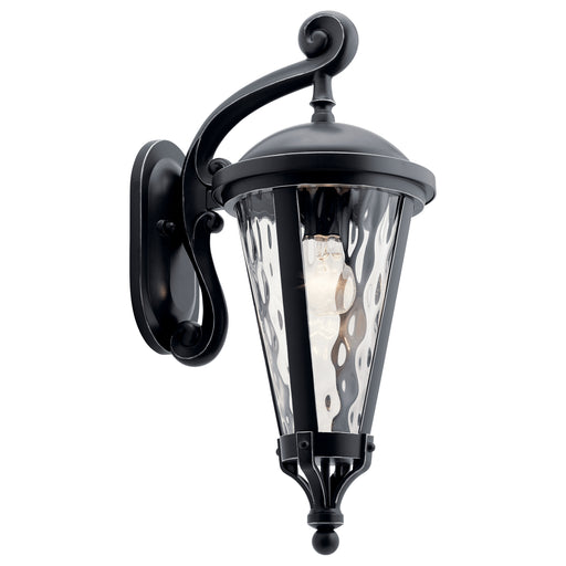 Kichler - 49234BSL - One Light Outdoor Wall Mount - Cresleigh - Black With Silver Highlights