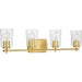 Progress Lighting - P300157-012 - Four Light Bath & Vanity - Adley - Satin Brass