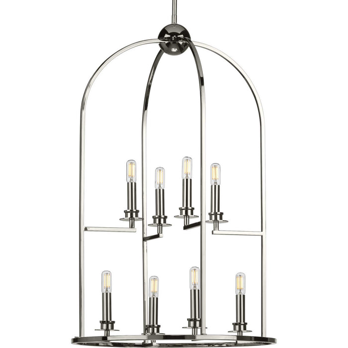 Progress Lighting - P500122-104 - Eight Light Foyer Pendant - Seneca - Polished Nickel