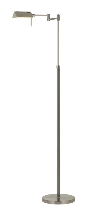 Cal Lighting - BO-2844FL-1-BS - LED Swing Arm Floor lamp - Clemson - Brushed Steel