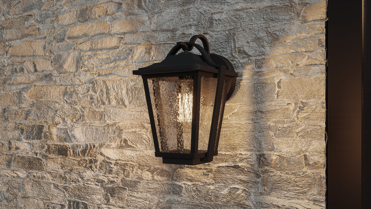 One Light Outdoor Wall Lantern from the Darius collection in Earth Black finish