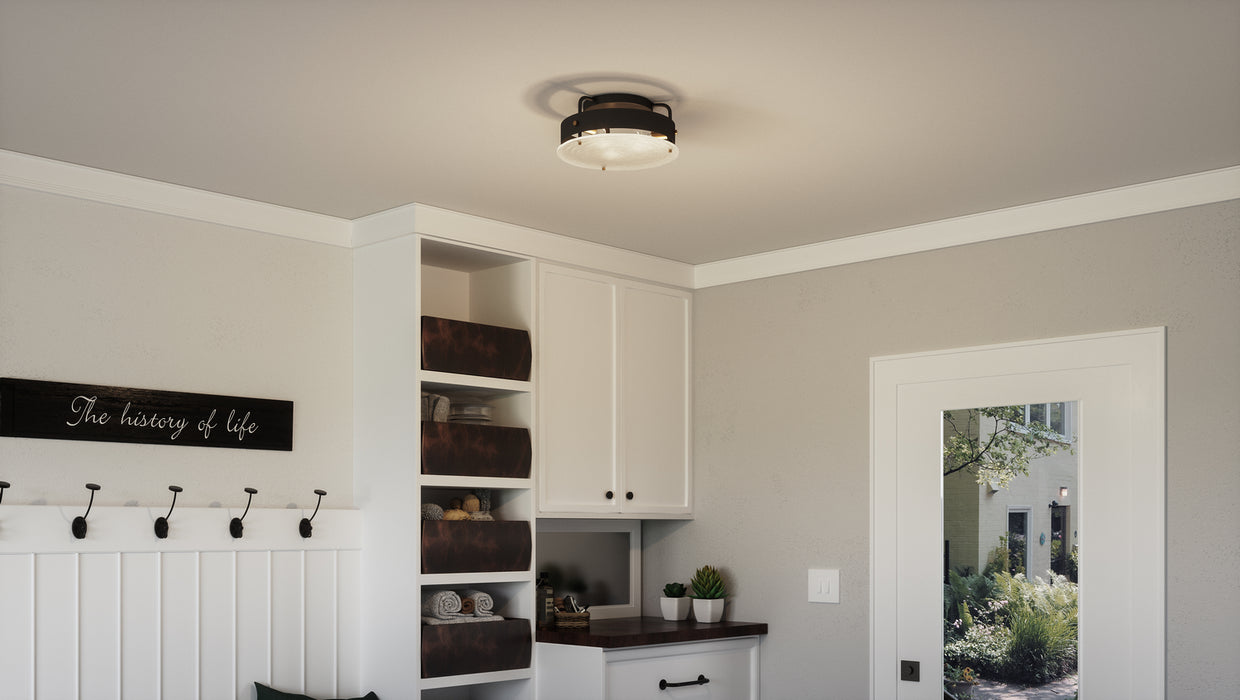 Three Light Semi-Flush Mount from the Durant collection in Palladian Bronze finish