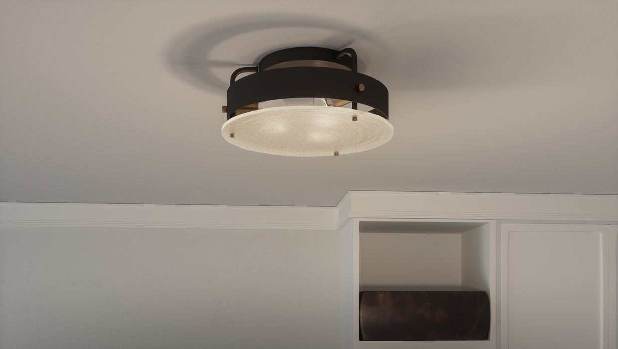 Three Light Semi-Flush Mount from the Durant collection in Palladian Bronze finish