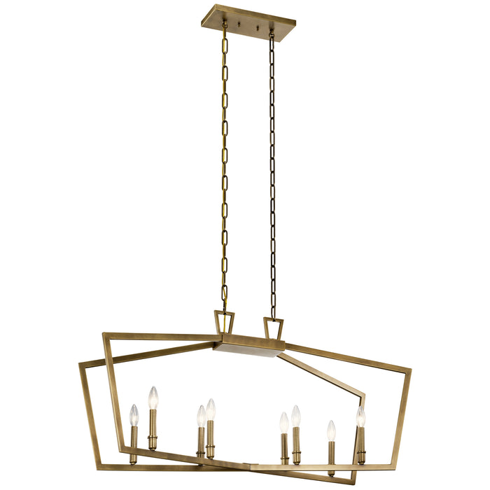 Kichler - 43494NBR - Eight Light Linear Chandelier - Abbotswell - Natural Brass