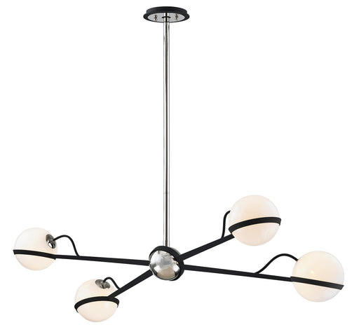 Troy Lighting - F7167 - Four Light Island Pendant - Ace - Carbide Blk With Polished Nickel Accents