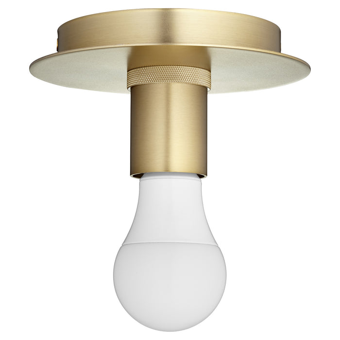 One Light Ceiling Mount in Aged Brass finish