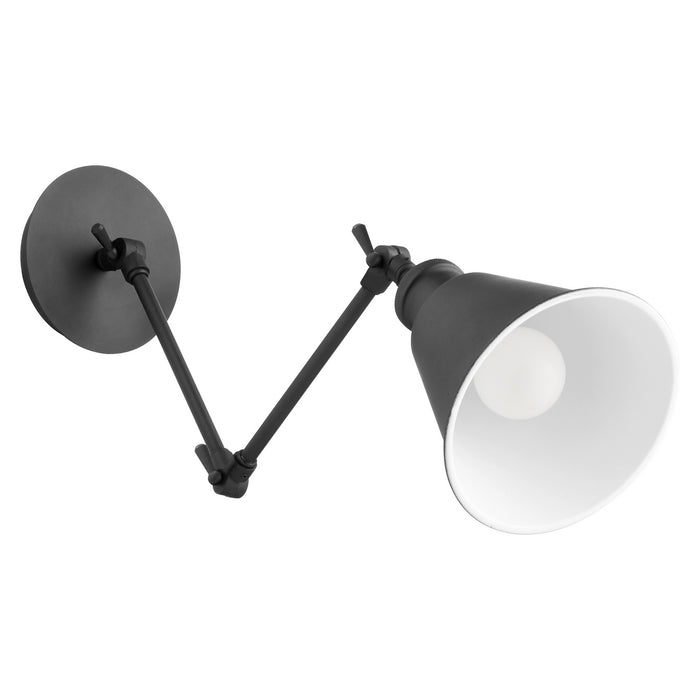 One Light Wall Mount in Noir finish