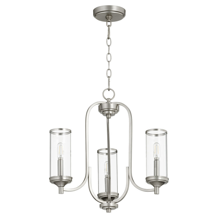 Quorum - 6044-3-65 - Three Light Chandelier - Collins - Satin Nickel