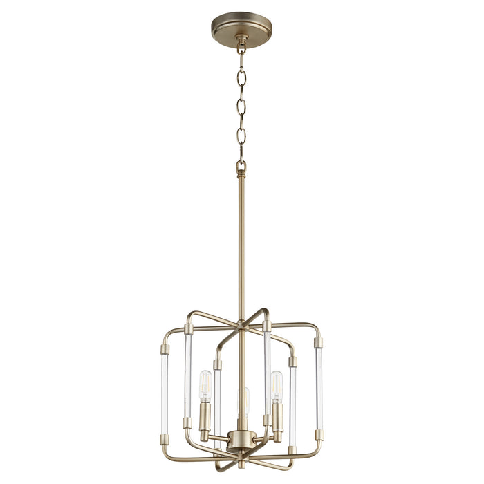 Quorum - 6114-3-80 - Three Light Pendant - Optic - Aged Brass