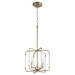 Quorum - 6114-3-80 - Three Light Pendant - Optic - Aged Brass