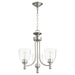 Quorum - 6122-3-265 - Three Light Chandelier - Rossington - Satin Nickel w/ Clear/Seeded