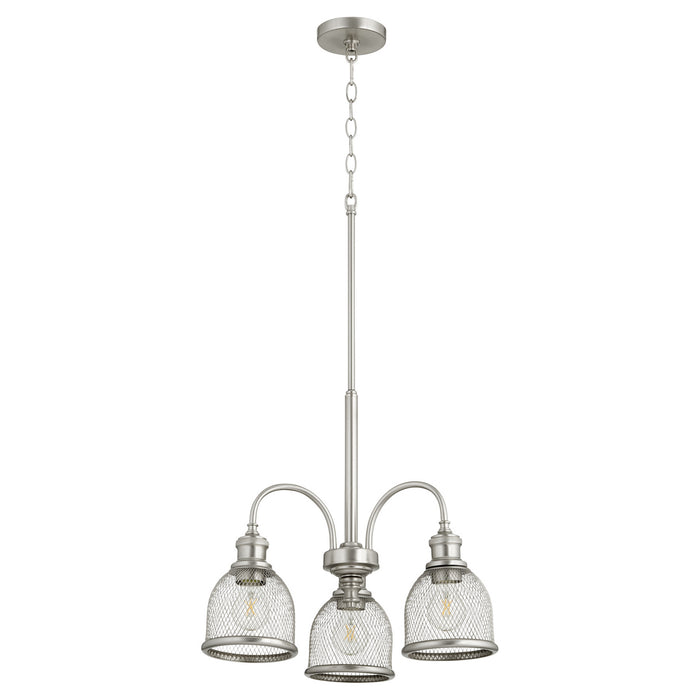 Three Light Chandelier from the Omni collection in Satin Nickel finish