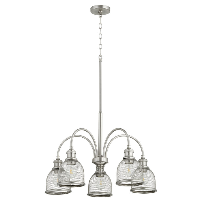 Five Light Chandelier from the Omni collection in Satin Nickel finish