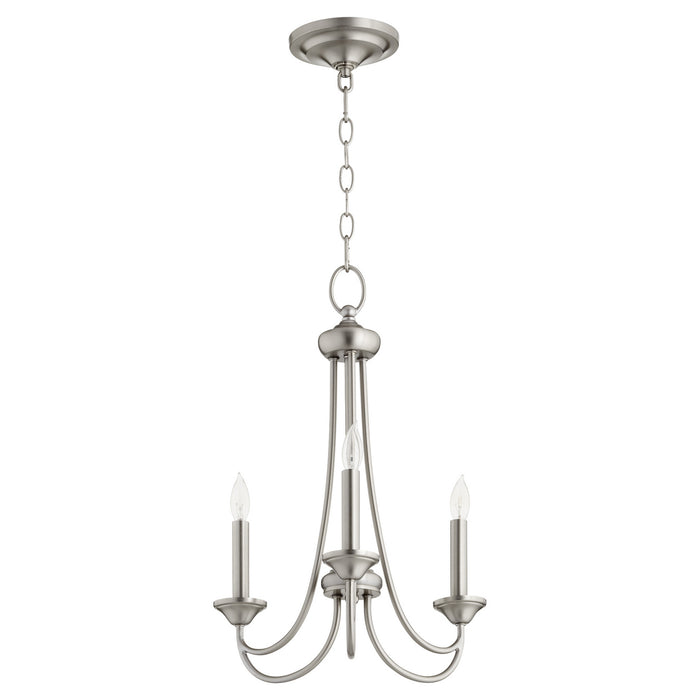 Quorum - 6250-3-65 - Three Light Chandelier - Brooks - Satin Nickel