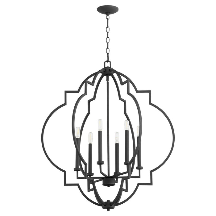 Quorum - 6842-6-69 - Six Light Pendant - Dublin - Noir