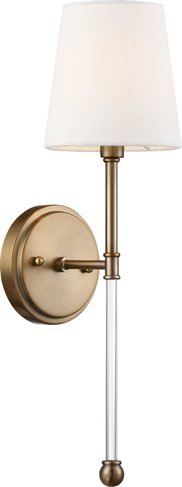 Nuvo Lighting - 60-6687 - One Light Wall Sconce - Olmsted - Burnished Brass / White