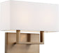 Nuvo Lighting - 60-6717 - Two Light Vanity - Tribeca - Burnished Brass / White