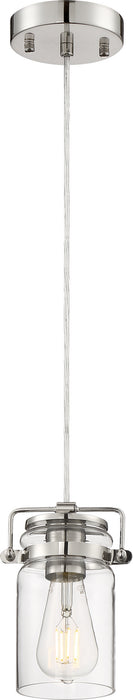 Nuvo Lighting - 60-6734 - One Light Mini Pendant - Antebellum - Polished Nickel / Clear Glass