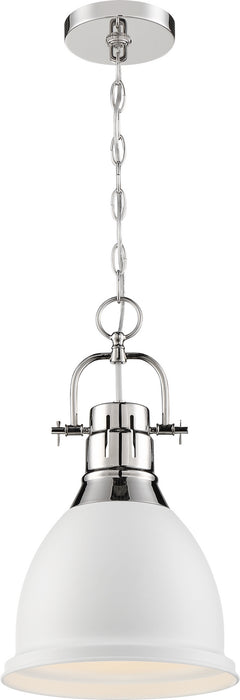 Nuvo Lighting - 60-6752 - One Light Pendant - Watson - Polished Nickel / White