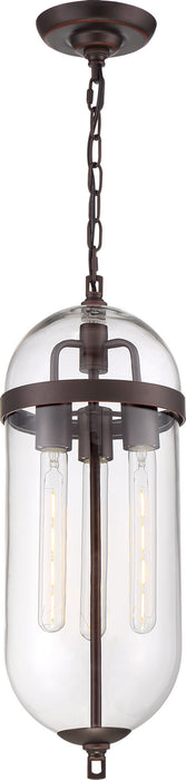 Nuvo Lighting - 60-6923 - Three Light Pendant - Fathom - Mahogany Bronze / Clear Glass