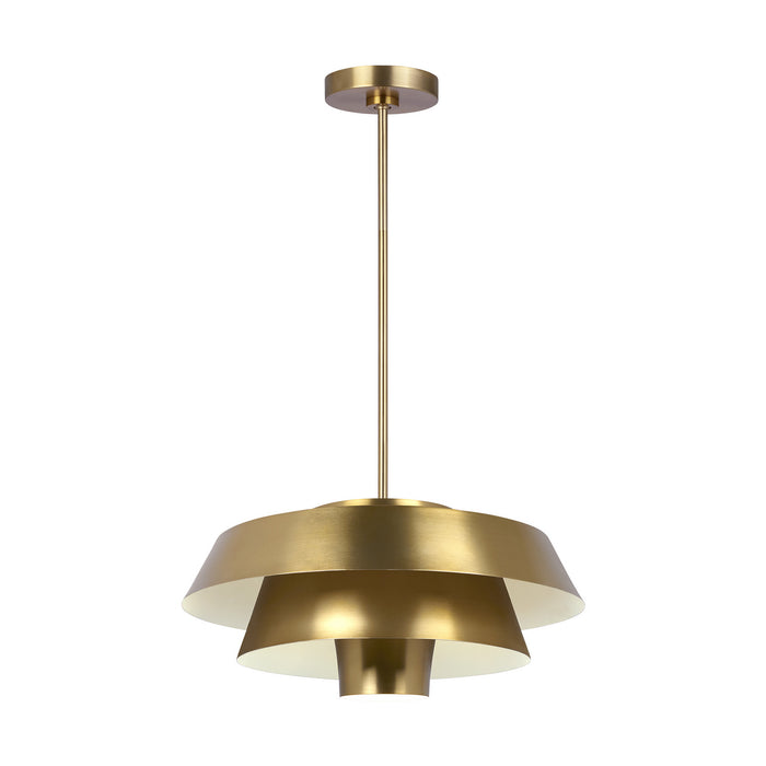One Light Pendant from the Brisbin collection in Burnished Brass finish