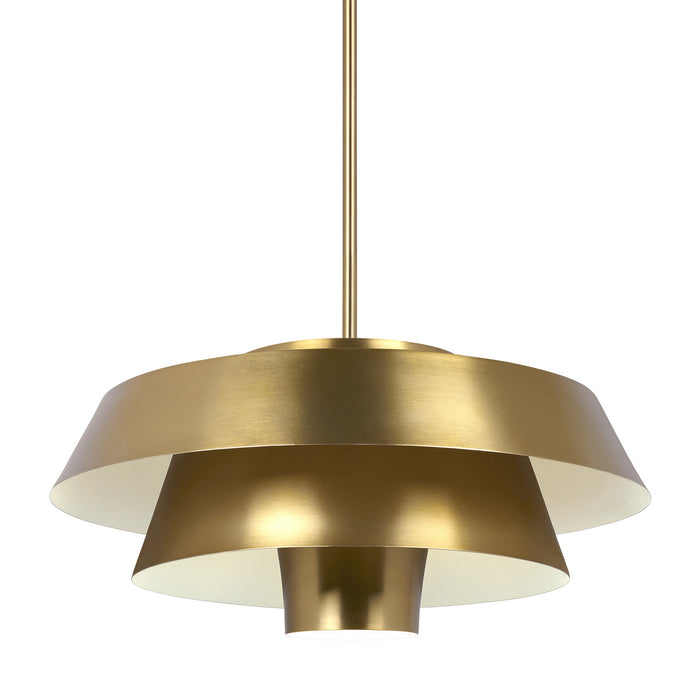 One Light Pendant from the Brisbin collection in Burnished Brass finish