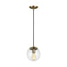 Generation Lighting - 6501801EN7-848 - One Light Pendant - Leo - Hanging Globe - Satin Bronze