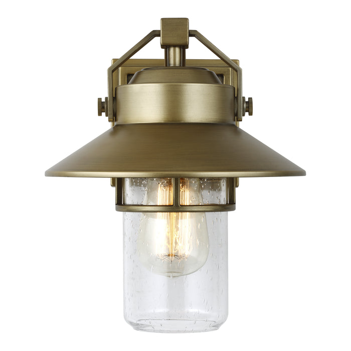 One Light Lantern from the Boynton collection in Painted Distressed Brass finish