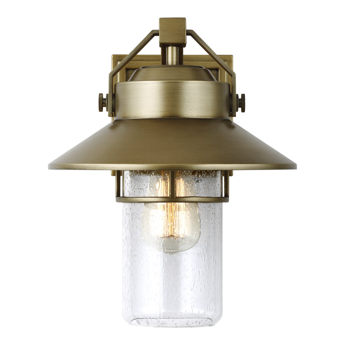 One Light Lantern from the Boynton collection in Painted Distressed Brass finish