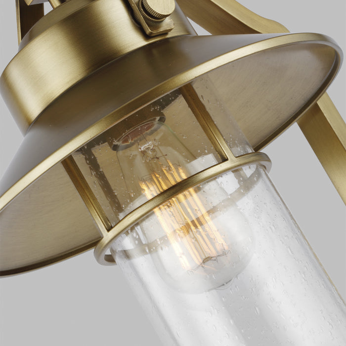 One Light Post Lantern from the Boynton collection in Painted Distressed Brass finish