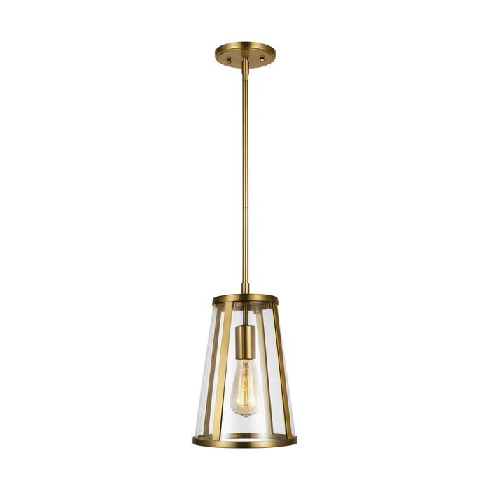 Generation Lighting - P1287BBS - One Light Pendant - Harrow - Burnished Brass