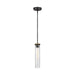 Generation Lighting - P1510DWK/SGM - One Light Pendant - ANGELO - Distressed Weathered Oak / Slate Grey Metal