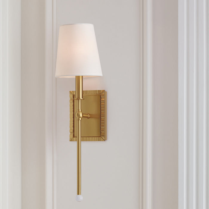 One Light Wall Sconce from the Baxley collection in Burnished Brass finish