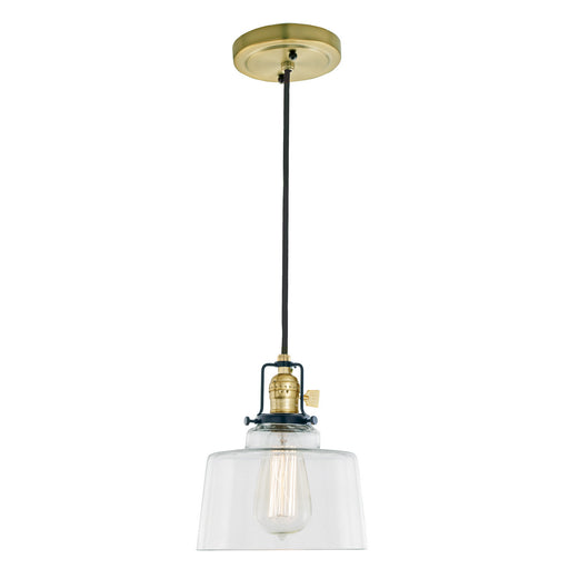 JVI Designs - 1221-10 S14 - One Light Pendant - Nob Hill - Satin Brass and Black