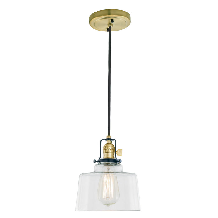 JVI Designs - 1221-10 S14 - One Light Pendant - Nob Hill - Satin Brass and Black