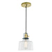 JVI Designs - 1221-10 S14 - One Light Pendant - Nob Hill - Satin Brass and Black