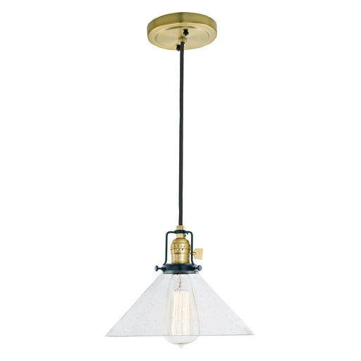 JVI Designs - 1221-10 S2-CB - One Light Pendant - Nob Hill - Satin Brass and Black