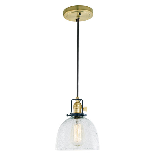 JVI Designs - 1221-10 S5-CB - One Light Pendant - Nob Hill - Satin Brass and Black