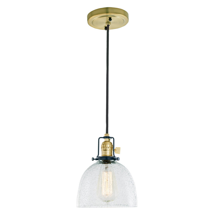 JVI Designs - 1221-10 S5-CB - One Light Pendant - Nob Hill - Satin Brass and Black