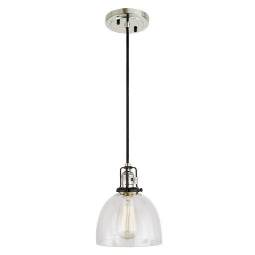 JVI Designs - 1221-15 S5 - One Light Pendant - Nob Hill - Polished Nickel and Black