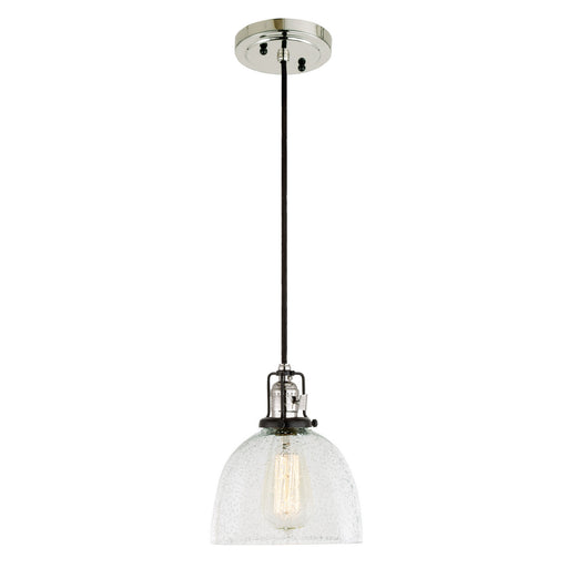 JVI Designs - 1221-15 S5-CB - One Light Pendant - Nob Hill - Polished Nickel and Black